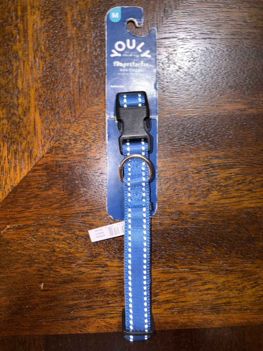 Nylon Reflective Dog Collar - Blue